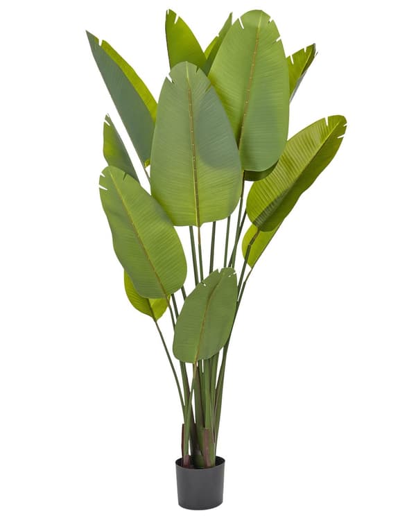 Konstgjort Bananträd Krukväxt Grönt och Svart Syntetiskt 187 cm Material Dekorativ Inomhus Accessoar