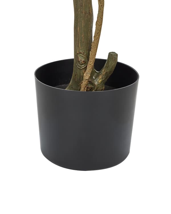 Konstgjord Krukväxt Grön och Svart Syntetisk 156 cm Material Dekorativ Inomhus Citrus Tillbehör