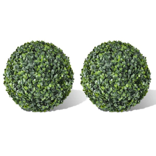 vidaXL Konstväxt Buxbom 2 st bollar 35 cm -  Artificiell flora