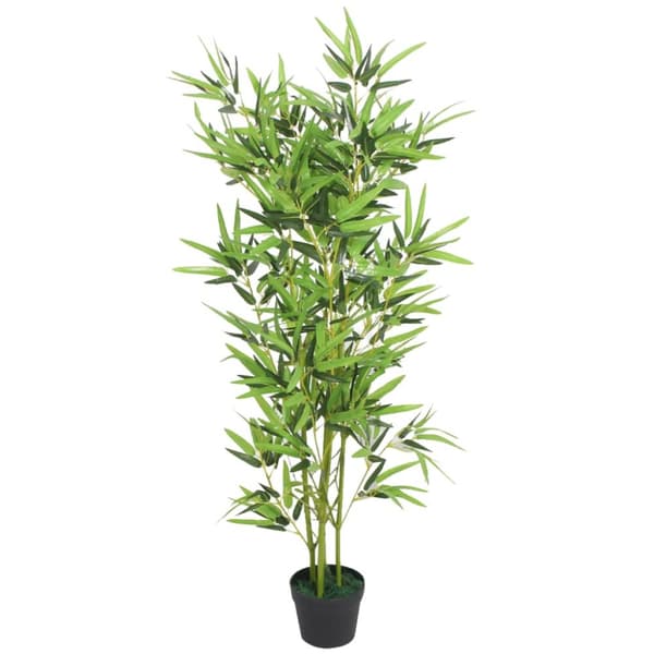 vidaXL Konstväxt Bambu med kruka 120 cm grön -  Artificiell flora