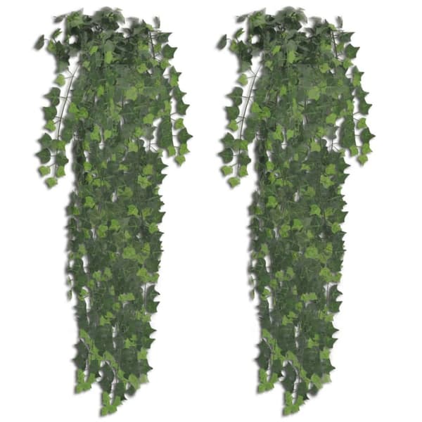 vidaXL Konstgjord murgröna 2 st grön 90 cm -  Artificiell flora