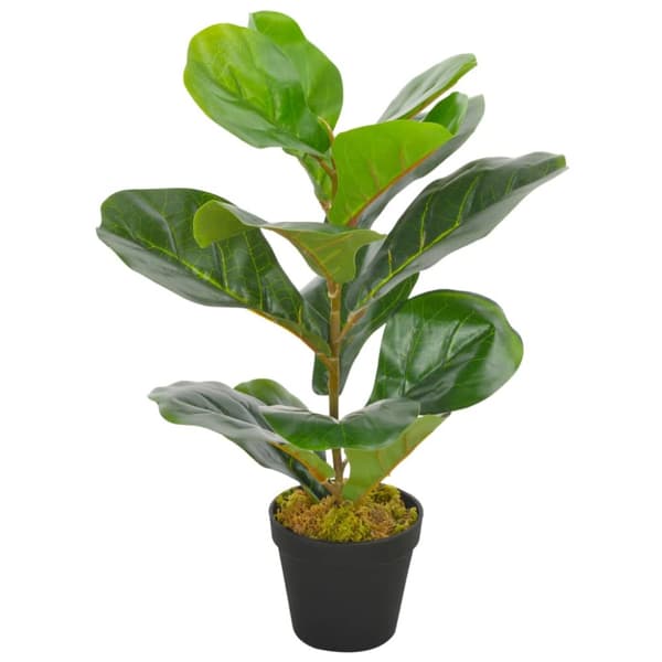 vidaXL kunstig plante violinfigen med urtepotte grøn 45 cm -  Kunstig flora