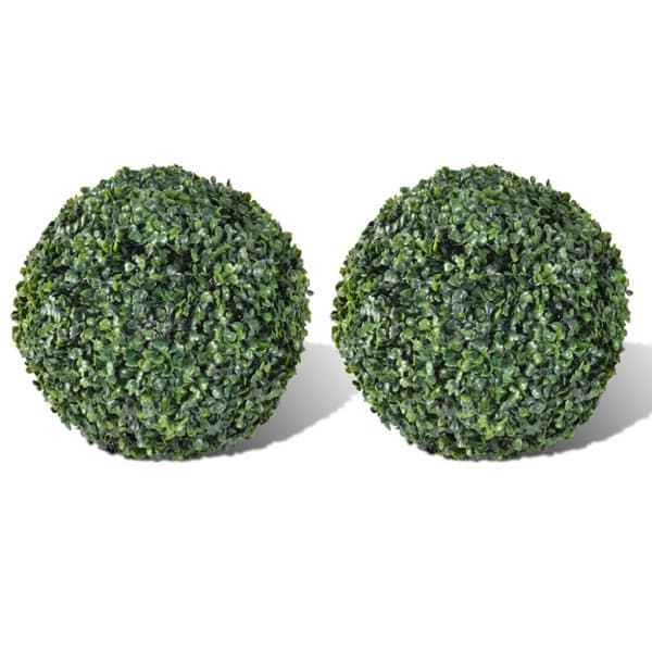 vidaXL buksbomsæt planteskulptur kunstigt 27 cm 2 stk. -  Kunstig flora