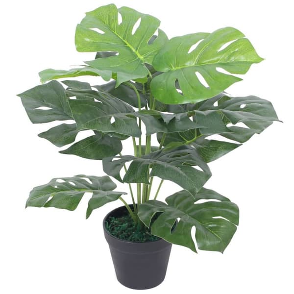 vidaXL Konstväxt Monstrera med kruka 45 cm grön -  Artificiell flora
