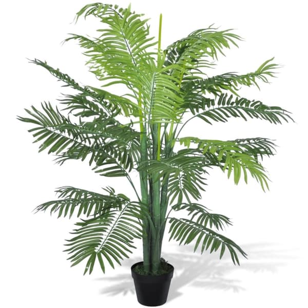 vidaXL Konstväxt Palmträd med kruka 130 cm -  Artificiell flora