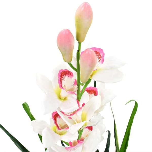 vidaXL Konstväxt Orkidé med kruka 100 cm grön - Artificiell flora