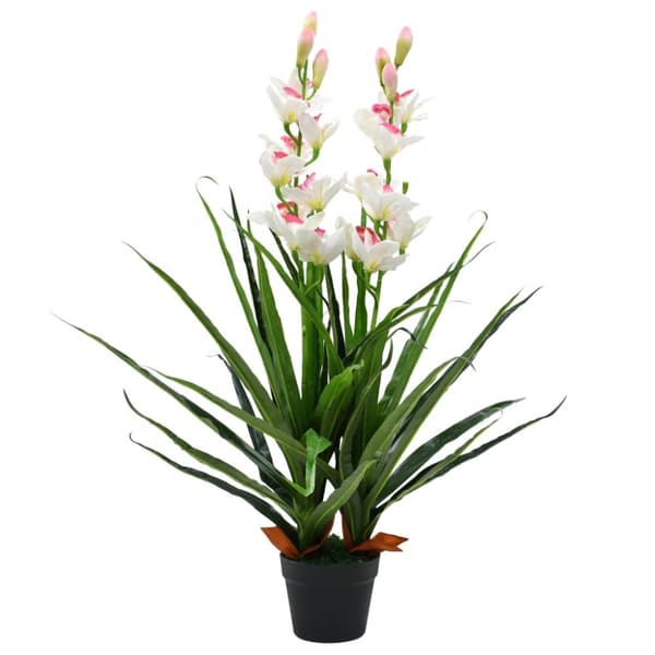 vidaXL Konstväxt Orkidé med kruka 100 cm grön -  Artificiell flora