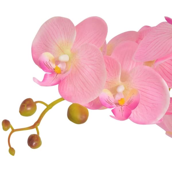 vidaXL Konstväxt Orkidé med kruka 75 cm rosa -  Artificiell flora