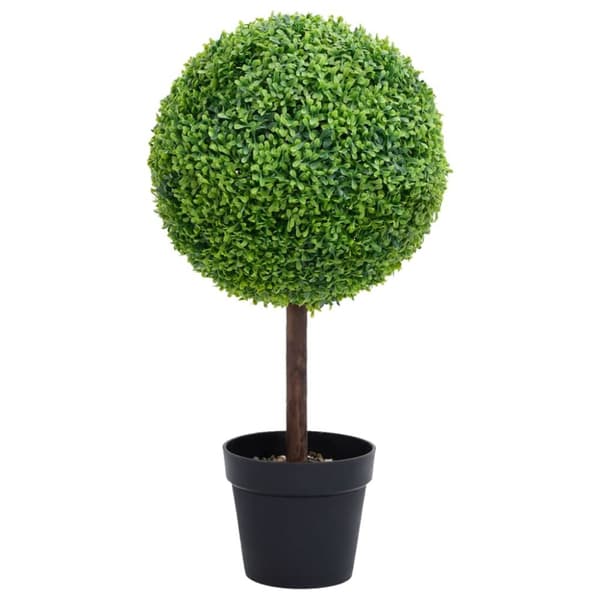 vidaXL kunstig buksbom med krukke 50 cm kugleformet grøn - Kunstig flora