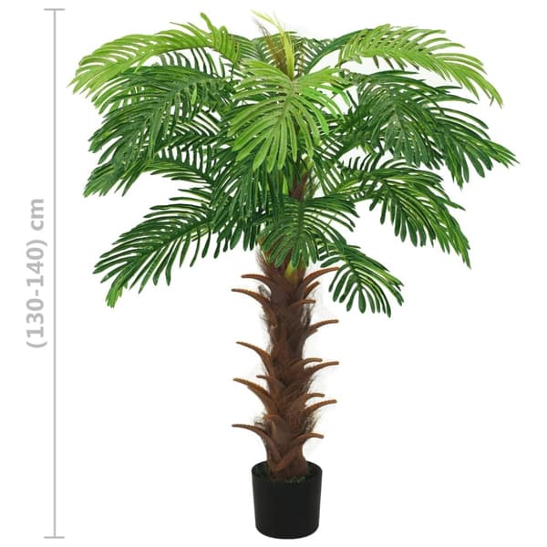 The Living Store Konstväxt kottepalm med kruka 140 cm grön -  Artificiell flora