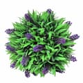 Miniatyrbillede 3 af 4: Sæt med 2 kunstige buksbom-kugler med lavendel 28 cm -  Kunstig flora