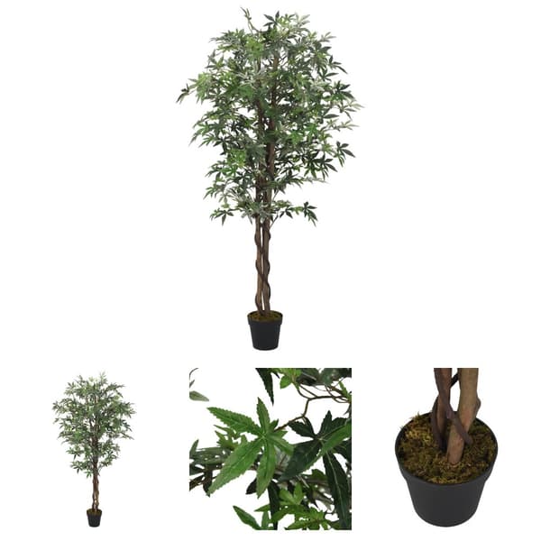 The Living Store Tekokasvi vaahtera 504 lehteä 150 cm vihreä -  Tekokasvit