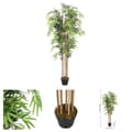 Miniatyrbild 1 av 5: The Living Store Konstväxt bambu 730 blad 120 cm grön -  Artificiell flora