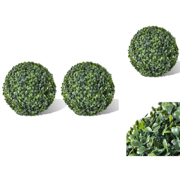Artificiell flora - Living Konstväxt Buxbom 2 st bollar 35 cm