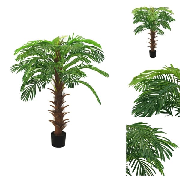 Kunstig flora - Living kunstig cycaspalme med potte 140 cm grøn
