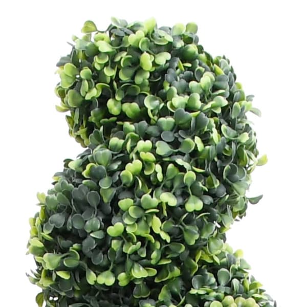 Kunstig flora - Living kunstig buksbom med krukke 117 cm spiralformet grøn
