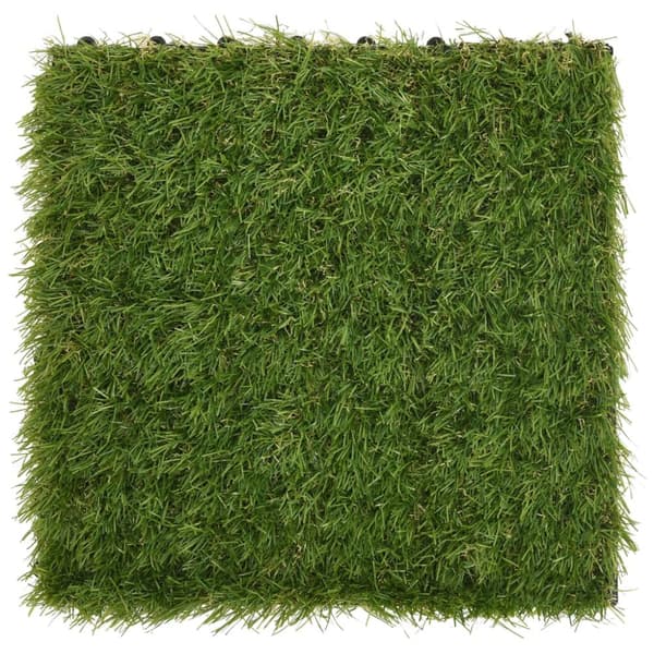 Artificiell flora - Living Konstgräsplattor 22 st grön 30x30 cm