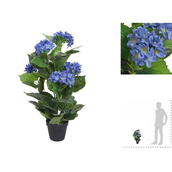Tekokasvit - Living Tekokukka ruukulla hortensia 60 cm sininen