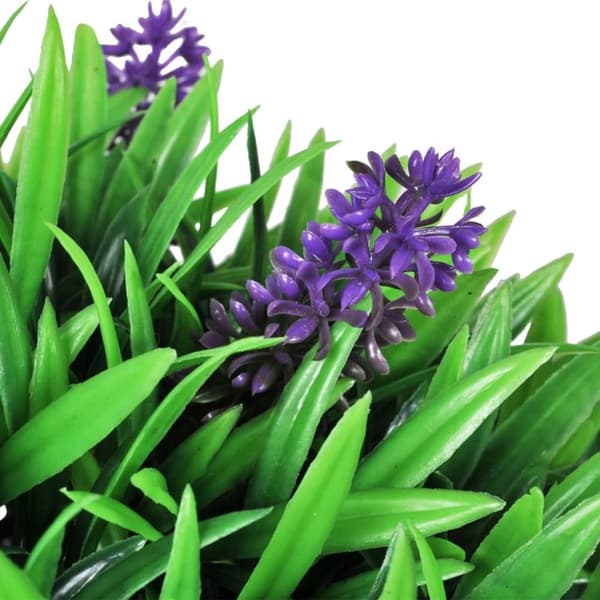 Artificiell flora - Konstväxt buxbomboll med lavendel 30 cm
