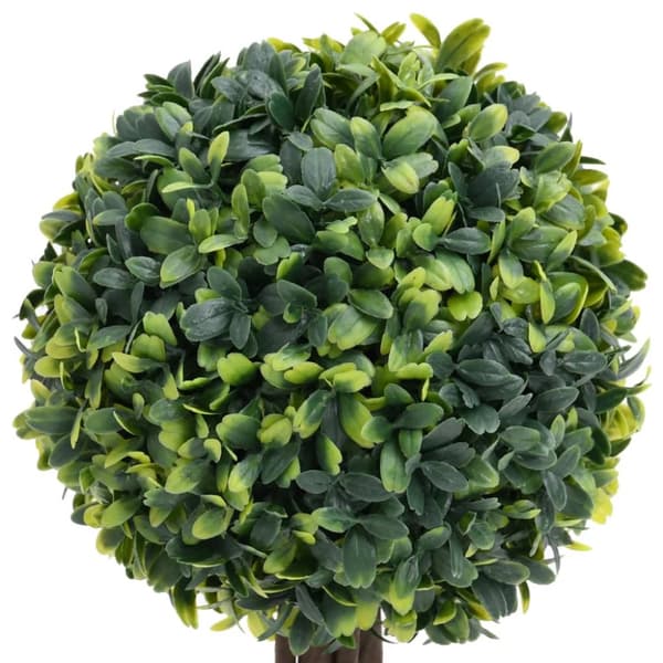 Kunstig flora - Living kunstige buksbom med krukker 2 stk. 56 cm kugleformet grøn