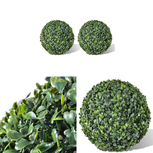 Buksbomsæt planteskulptur kunstigt 35 cm 2 stk. - Kunstig Plante - Kunstige Planter - Home & Living