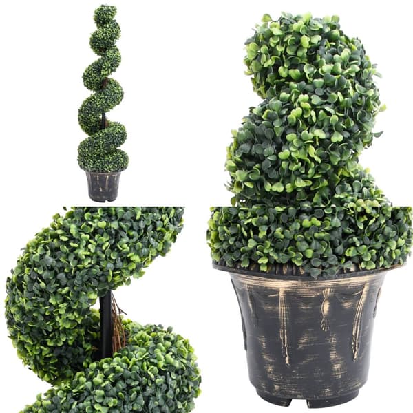 Kunstig buksbom med krukke 117 cm spiralformet grøn - Kunstig Plante - Kunstige Planter - Home & Living