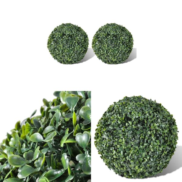 Buksbomsæt planteskulptur kunstigt 27 cm 2 stk. - Kunstig Plante - Kunstige Planter - Home & Living