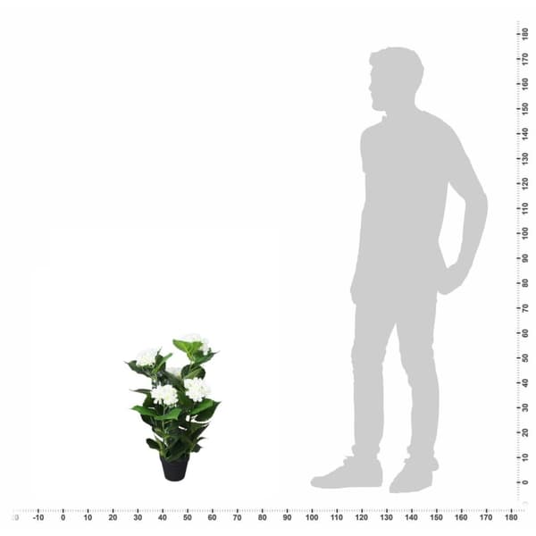 Konstväxt Hortensia med kruka 60 cm vit - Konstgjorda Växter - Konstgjorda Växter - Home & Living