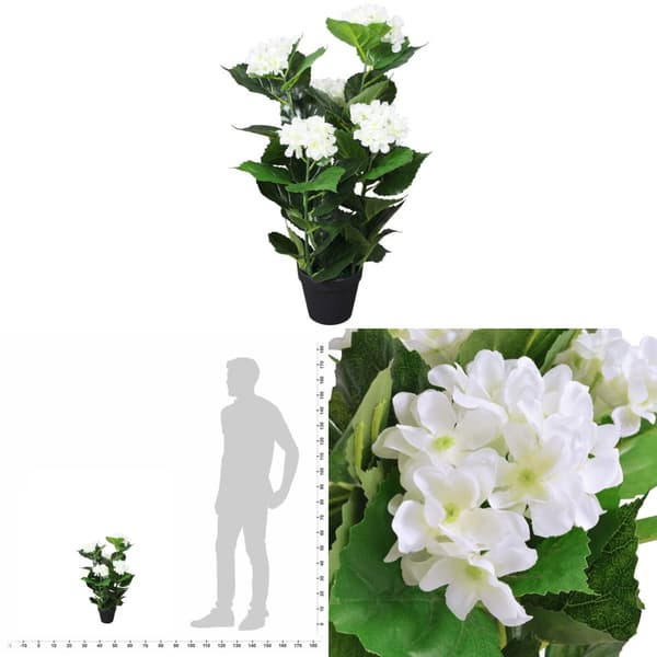Konstväxt Hortensia med kruka 60 cm vit - Konstgjorda Växter - Konstgjorda Växter - Home & Living