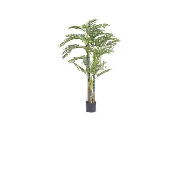 Kunstig Guld Kanel Palme Træ, Anti-Tip Design, Lav-Vedligeholdelse Indendørs Dekoration, 6,5 ft