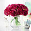 Miniatyrbild 1 av 4: Konstgjord pion - Silke - Fuchsia