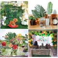Miniatyrbild 4 av 4: 70 st Tropiska palmblad Hawaiian festdekoration, simulering konstgjorda löv dekoration