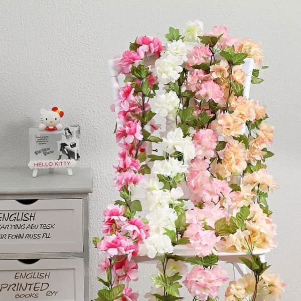 2 st 235 cm konstgjord blomma ros girland vinstockar falska konstgjorda ros blommor champagne färg konstgjorda dekorativa för bröllop