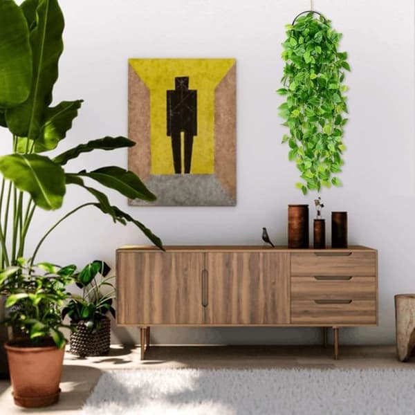2 stycken konstgjorda gröna växter 107cm, Dekorera hemmet, balkong, trädgård, bröllopsvägg