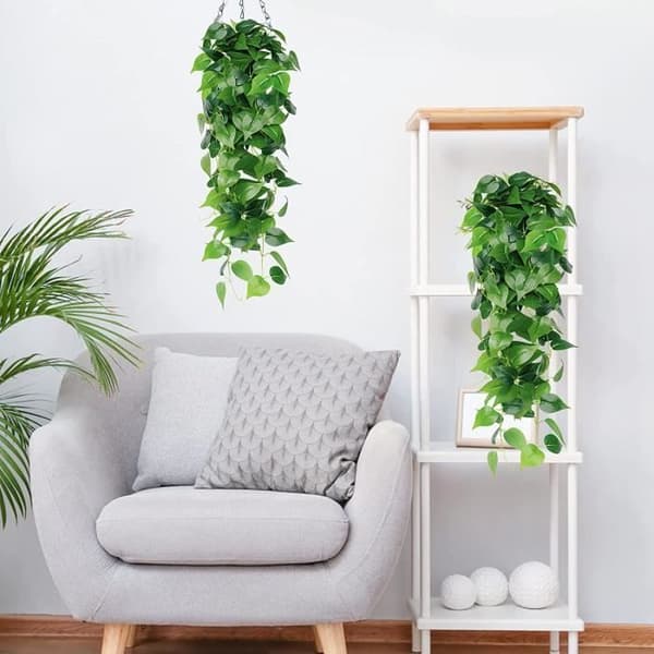 2 stycken konstgjorda gröna växter 107cm, Dekorera hemmet, balkong, trädgård, bröllopsvägg