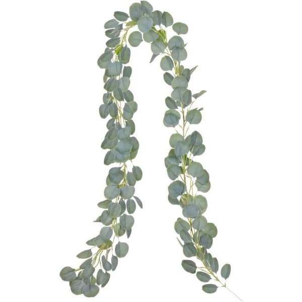 2 stycken 6 fot lång Eucalyptus krans Eucalyptus vinstockar bröllopsväggdekor