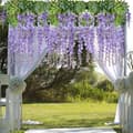 Miniatyrbild 4 av 4: Paket med 12 Konstgjorda Blommor Wisteria Vinstock Satin Hängande - BIGILANTUH - Festdekoration - Lila - 110cm