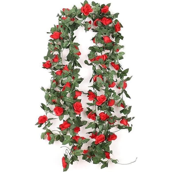Bröllopsdekoration Valv Luftkonditionering Rör Slingrande Trädgård Hem Bröllop Bildekoration Simulering Rose Vine Blomma