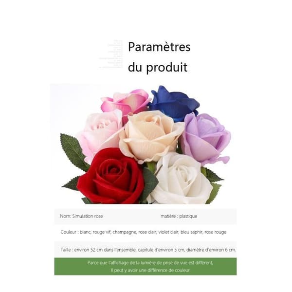 5 flanellrosor Simulering Blomma Falsk Blomsterdekoration Blomma Bröllopsbukett Vardagsrum Matsal Bar - Safirblå