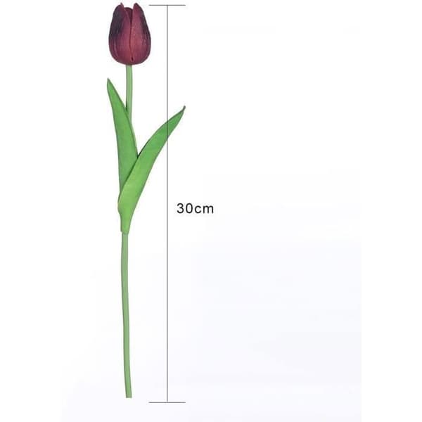 Vinröd 10st Real Touch Latex konstgjorda tulpaner Blommor Falska tulpaner Bröllopsbuketter för bröllop Hem trädgårdsdekoration