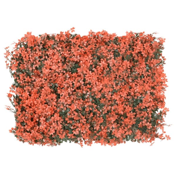 vidaXL Keinotekoinen vaahteranlehtiaita 24 kpl punainen 40x60 cm