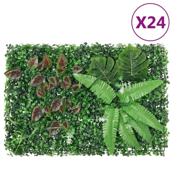 vidaXL kunstige hække 24 stk. 40x60 cm grøn