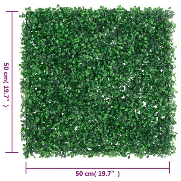 vidaXL Keinotekoinen pensasaita 24 kpl vihreä 50x50 cm
