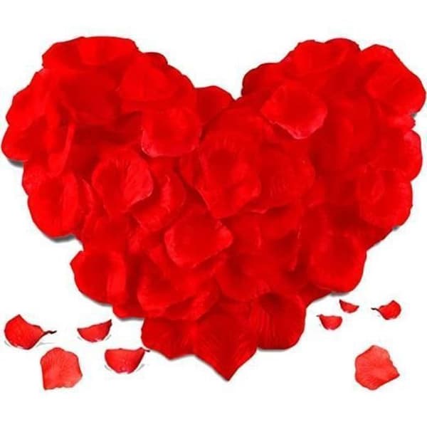 5000 st konstgjorda kronblad Röda non-woven tyg Bröllop Alla hjärtans dag Festdekoration Rosenblad
