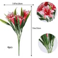 Miniatyrbild 2 av 4: Konstgjorda blommor Röd lilja - BIGILANTUH - 4st - Miljövänlig plast - Heminredning för bröllop