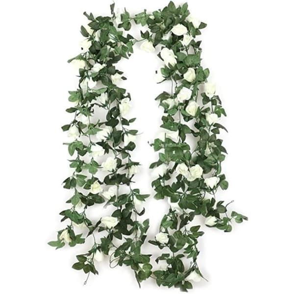 Bröllopsdekoration Valv Luftkonditionering Rör Slingrande Trädgård Hem Bröllop Bildekoration Simulering Rose Vine Blomma G