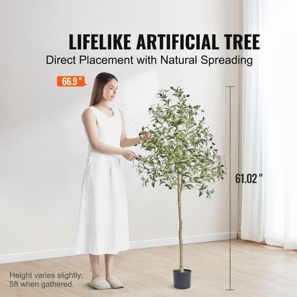 1550mm högt simulerat konstgjort olivträd, säkert PE-material, naturtrogen, justerbar grendesign, lätt att montera och underhålla