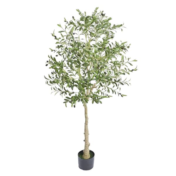1790mm högt simulerat konstgjort olivträd, säkert PE-material, naturtrogen, justerbar grendesign, lätt att montera och underhålla