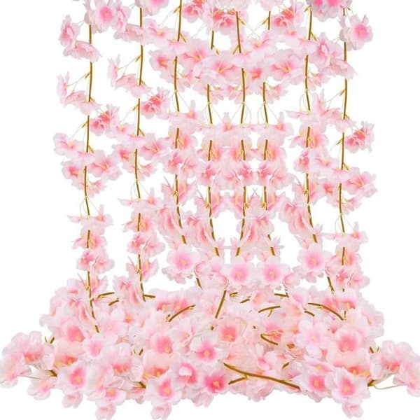 Konstgjorda blomstergirlanger - YOLISTAR - 4 stycken - 180 cm - Flesh Pink - Hållbar dekoration