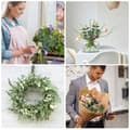 Miniatyrbild 4 av 4: 10 st konstgjorda eukalyptusblad Realistiska stjälkar falska blommor för bröllop bukett heminredning